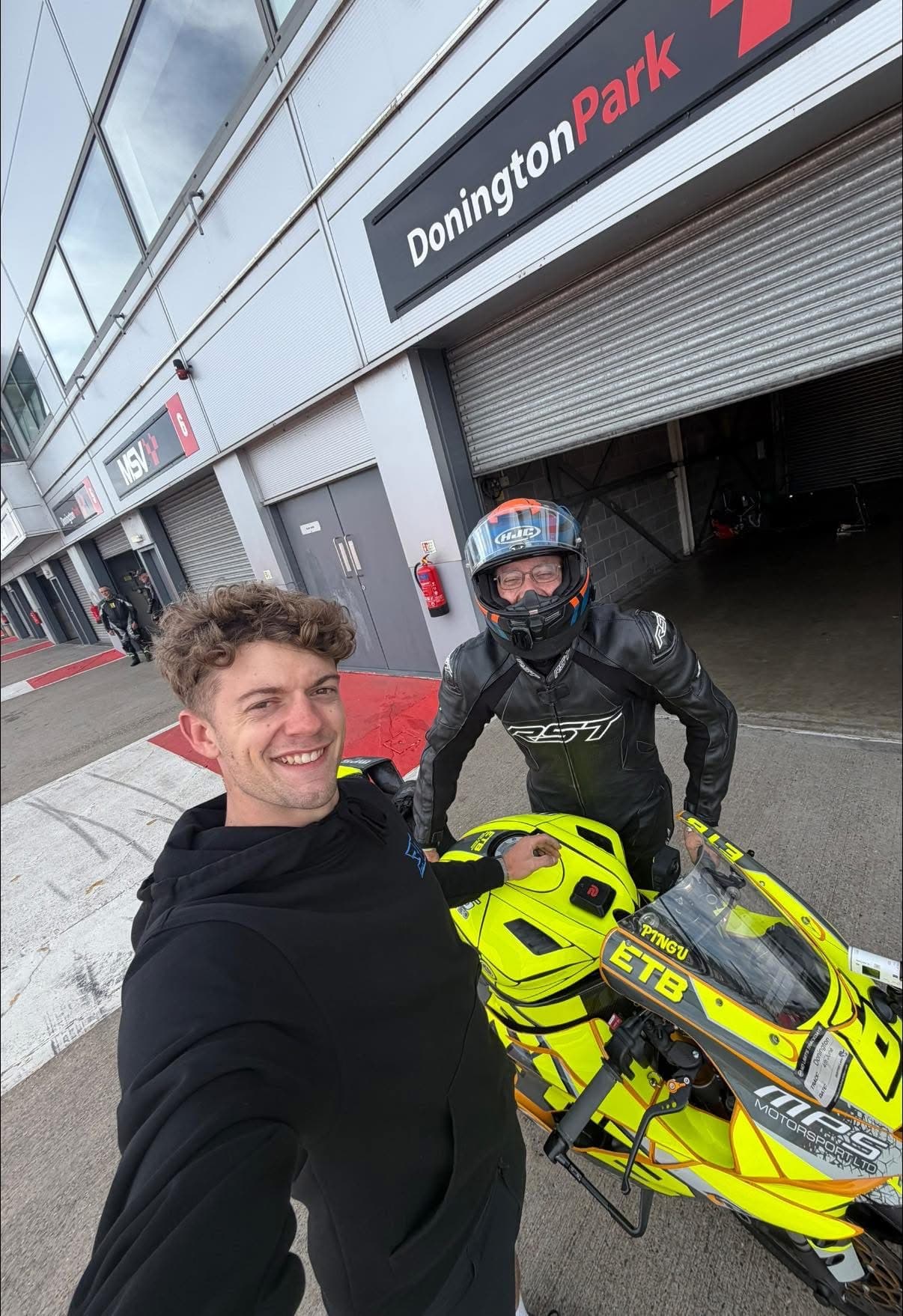 Max Cook trackside at Donington Park